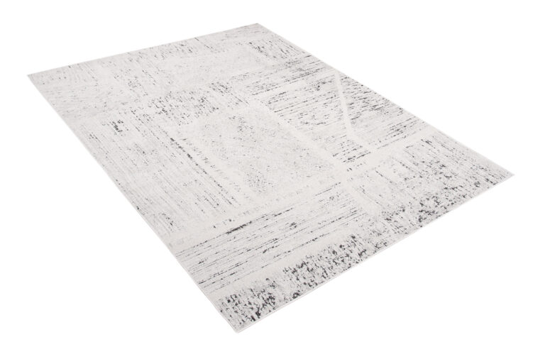 Tappeto Lotus Vintage Puntinato Avorio Antracite Pelo Corto