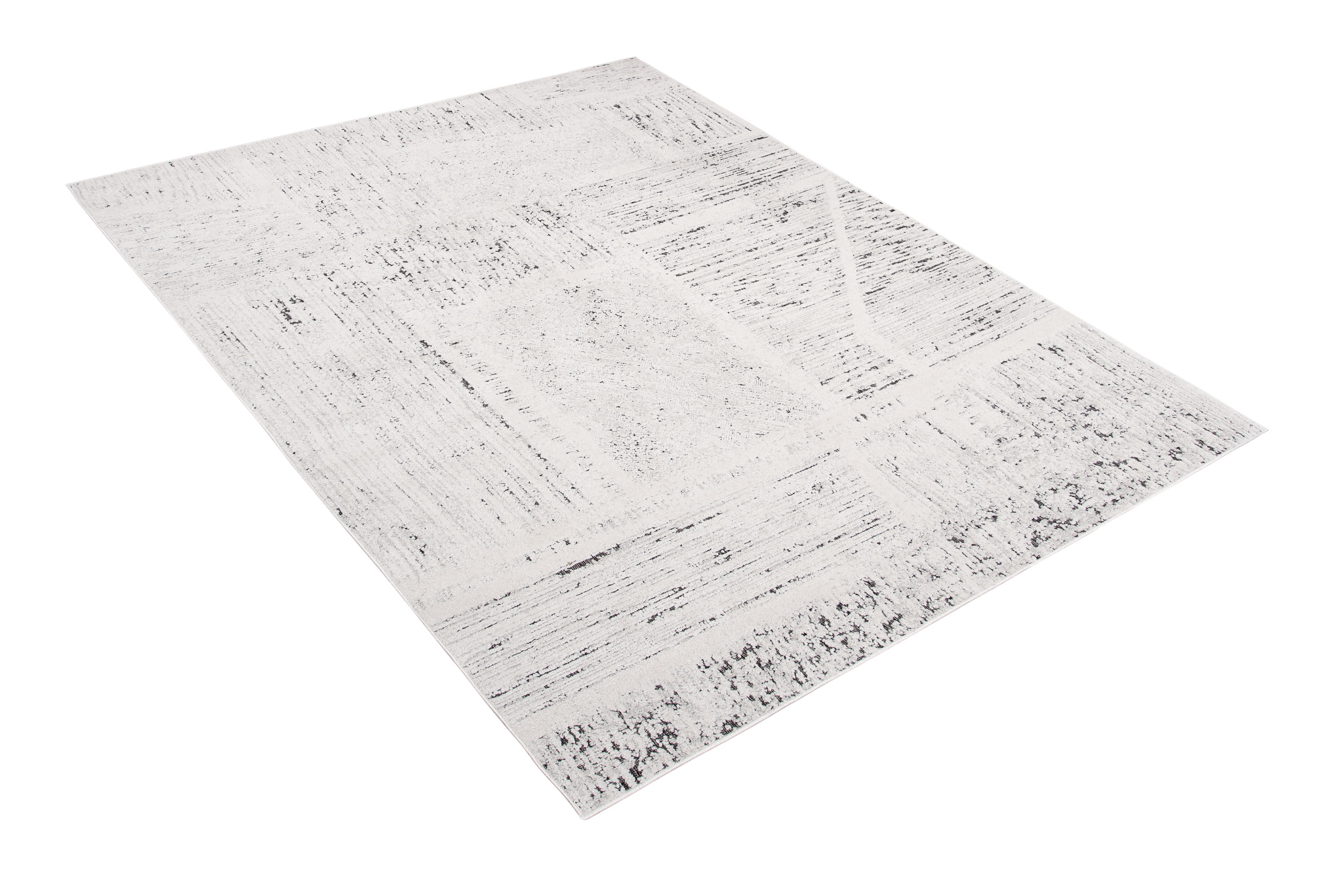 Tappeto Lotus Vintage Puntinato Avorio Antracite Pelo Corto