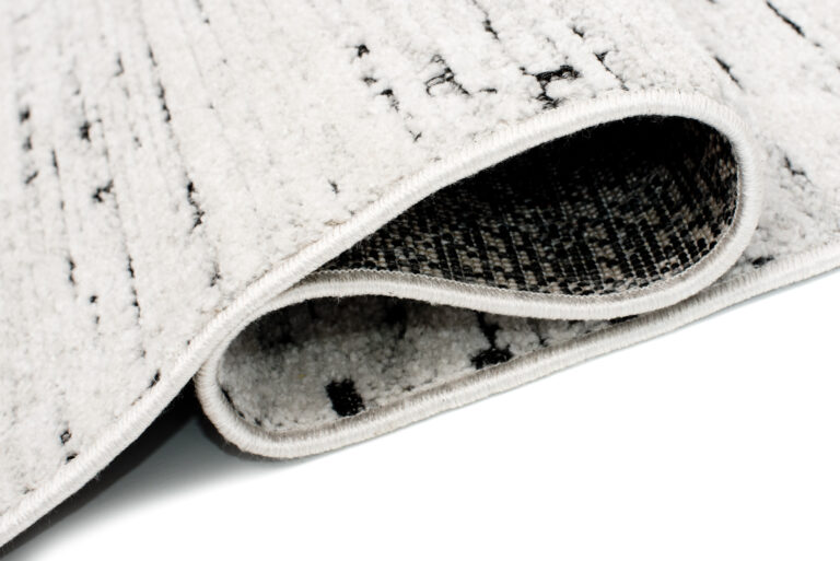 Tappeto Lotus Vintage Puntinato Avorio Antracite Pelo Corto