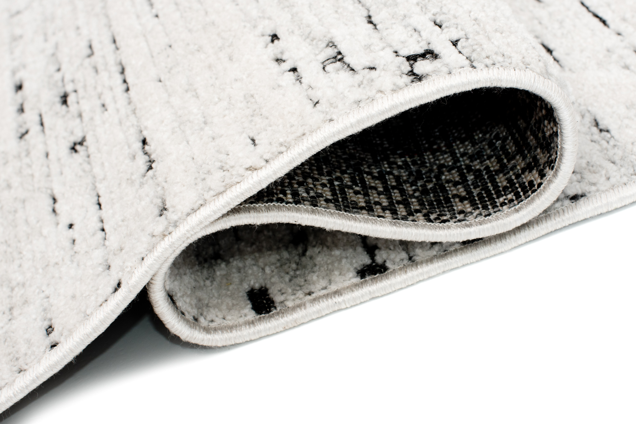 Tappeto Lotus Vintage Puntinato Avorio Antracite Pelo Corto