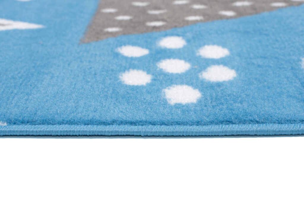 Tappeto Jolly Bambini Cameretta Animali Panda Blu A Pelo Corto