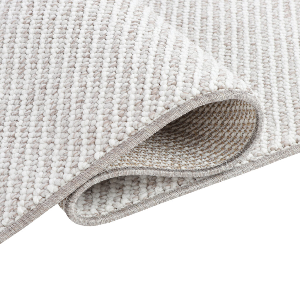 Tappeto Agra Beige Moderno con Frange