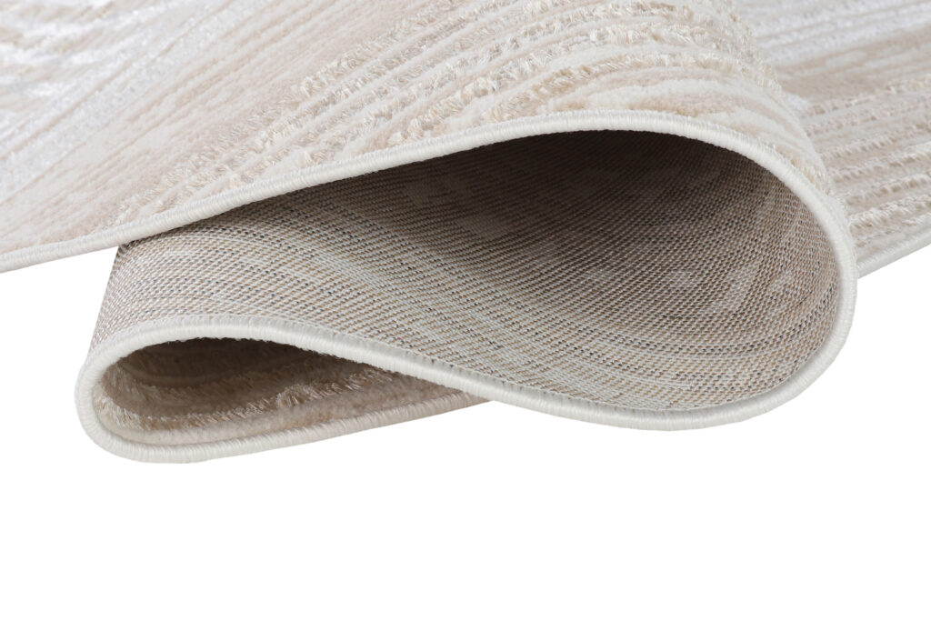 Tappeto Crystal Rotondo Beige Marrone Crema Righe