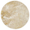 Tappeto Crystal Rotondo Beige Oro Crema Marmo