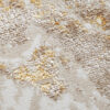 Tappeto Crystal Rotondo Beige Oro Crema Marmo