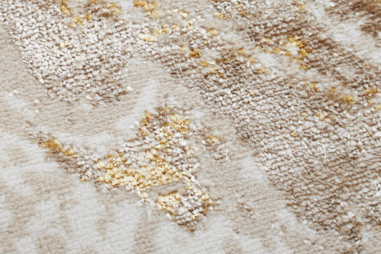 Tappeto Crystal Rotondo Beige Oro Crema Marmo