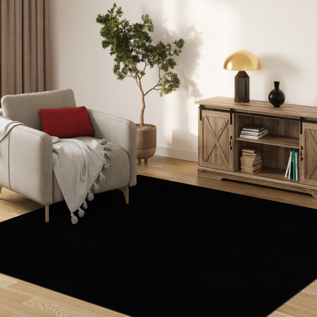 Tappeto Mono Quadrato Interno Esterno Nero