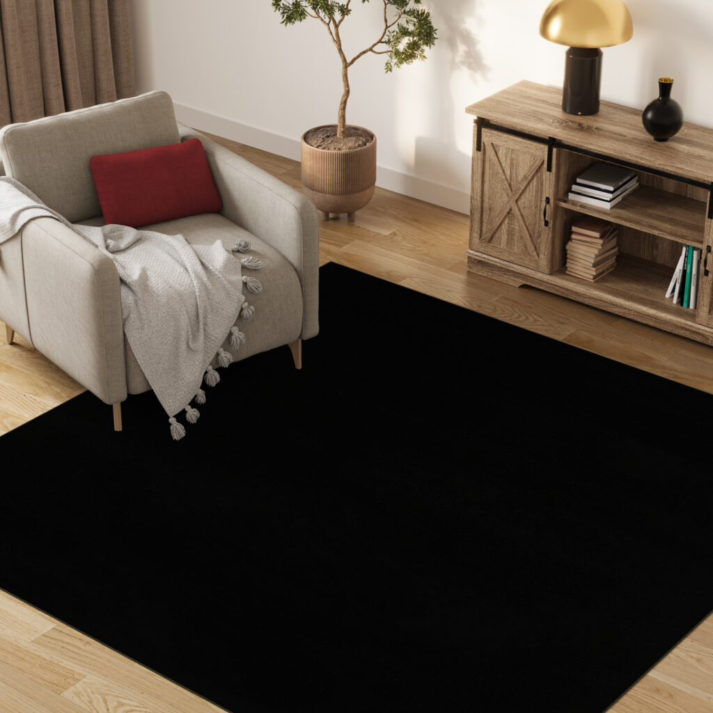 Tappeto Mono Quadrato Interno Esterno Nero