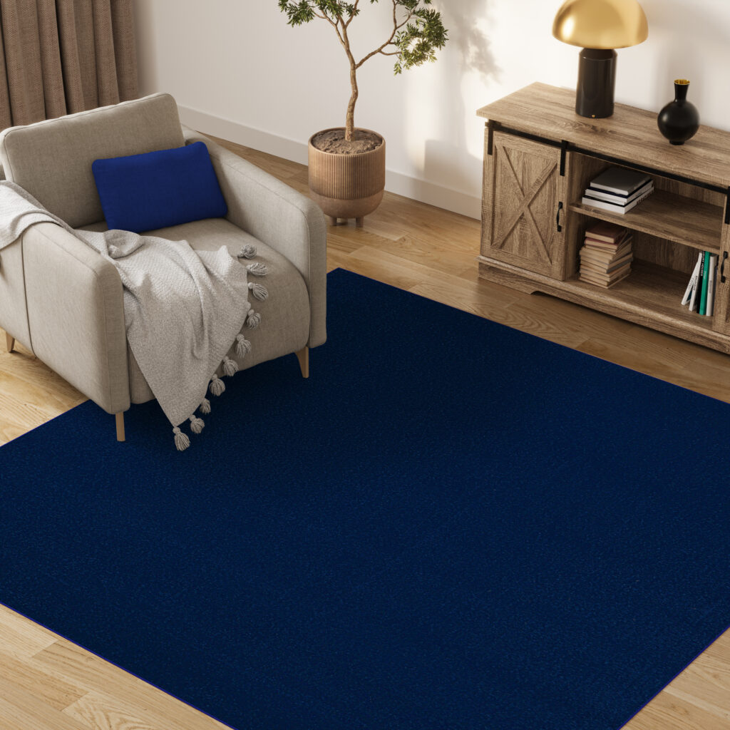 Tappeto Mono Quadrato Interno Esterno Blu Scuro