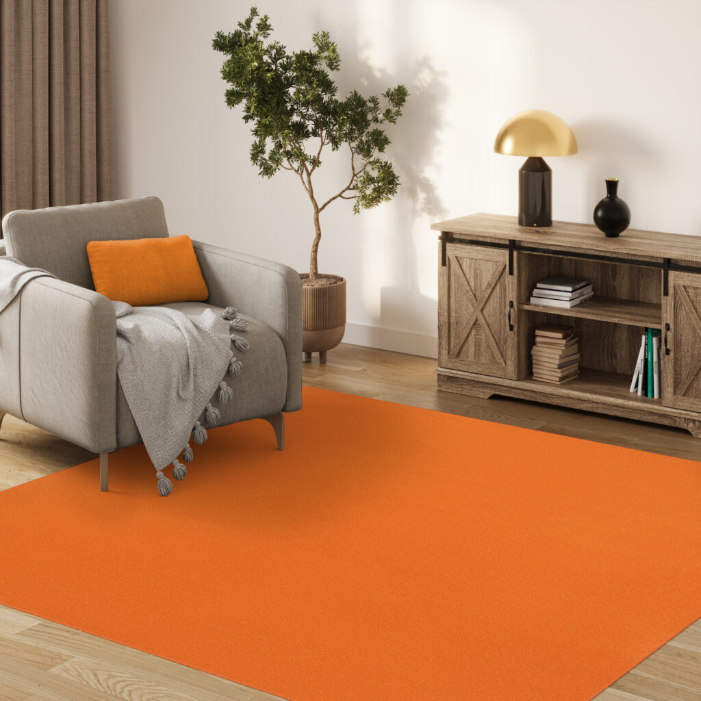 Tappeto Mono Quadrato Interno Esterno Arancione