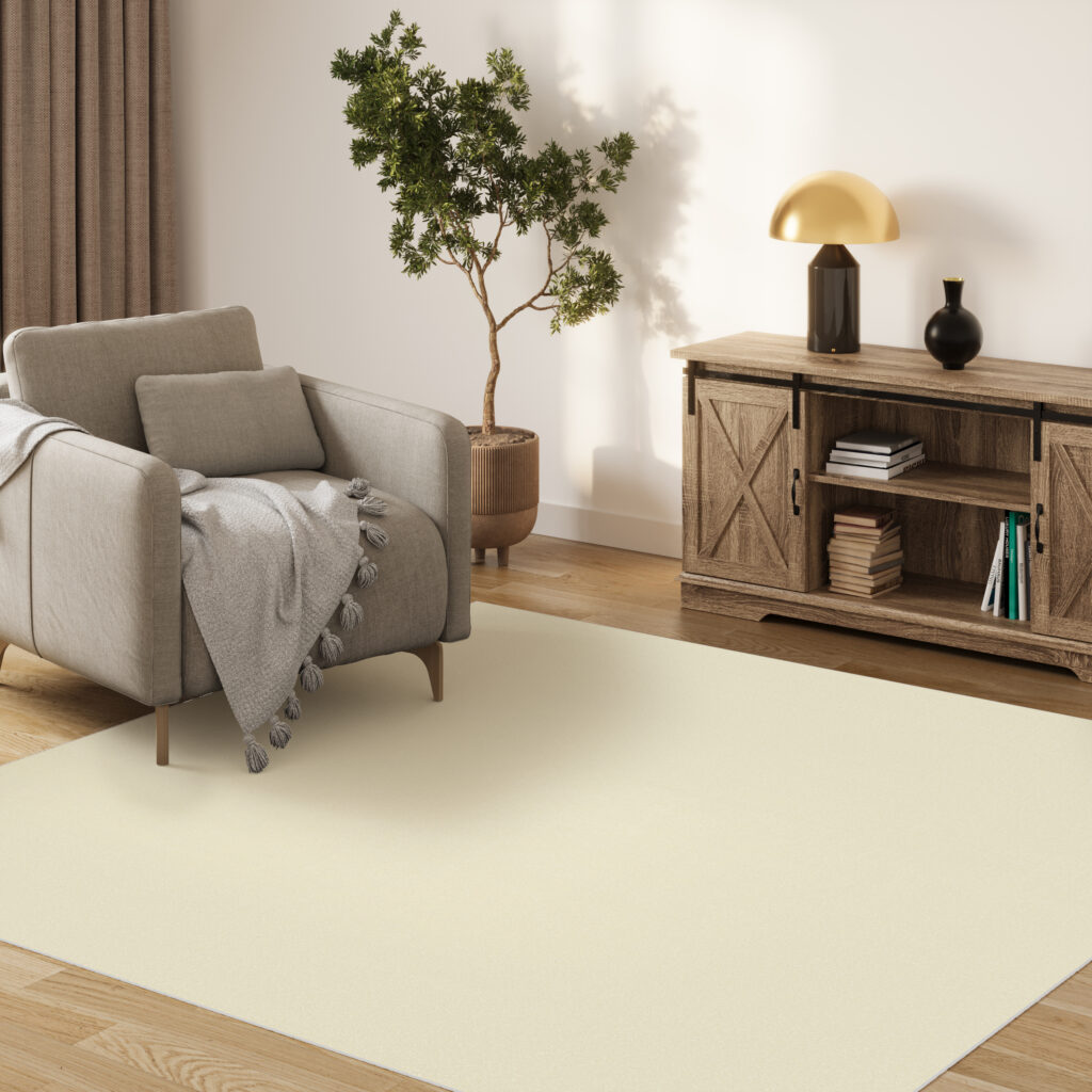 Tappeto Mono Quadrato Interno Esterno Crema