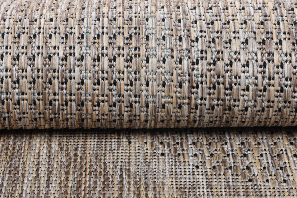 Tappeto Melissa Rotondo Marrone Cornice Indoor Outdoor