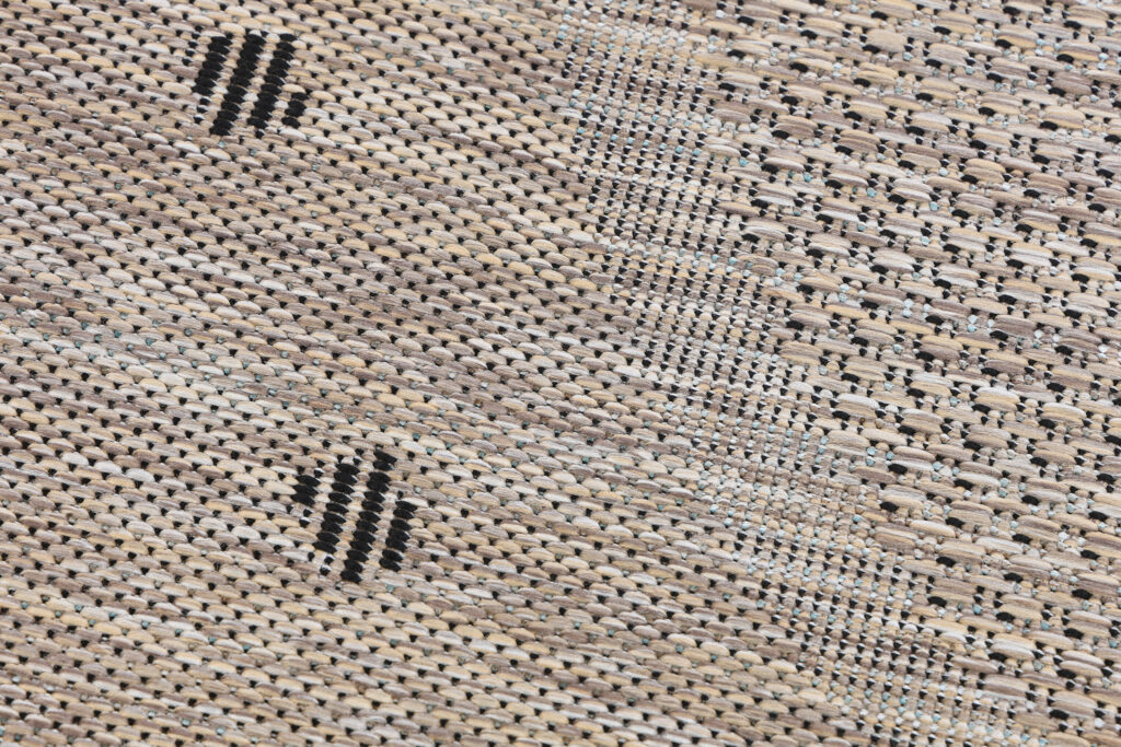 Tappeto Melissa Rotondo Marrone Cornice Indoor Outdoor