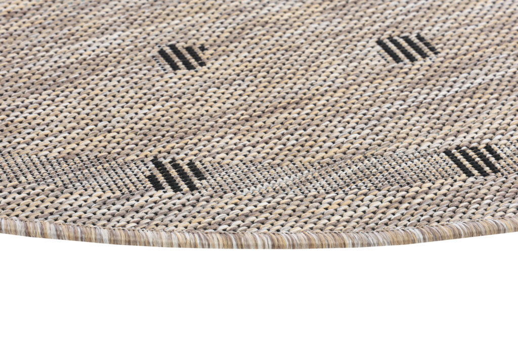 Tappeto Melissa Rotondo Marrone Cornice Indoor Outdoor