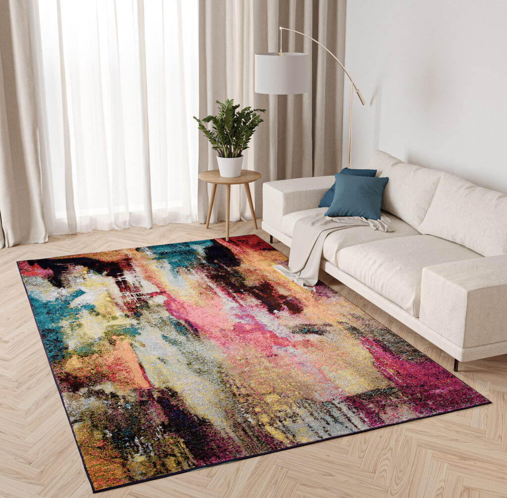 Tappeto Salsa Astratto Multicolore
