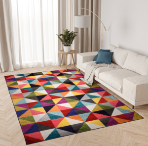 Tappeto Salsa Multicolore Triangoli