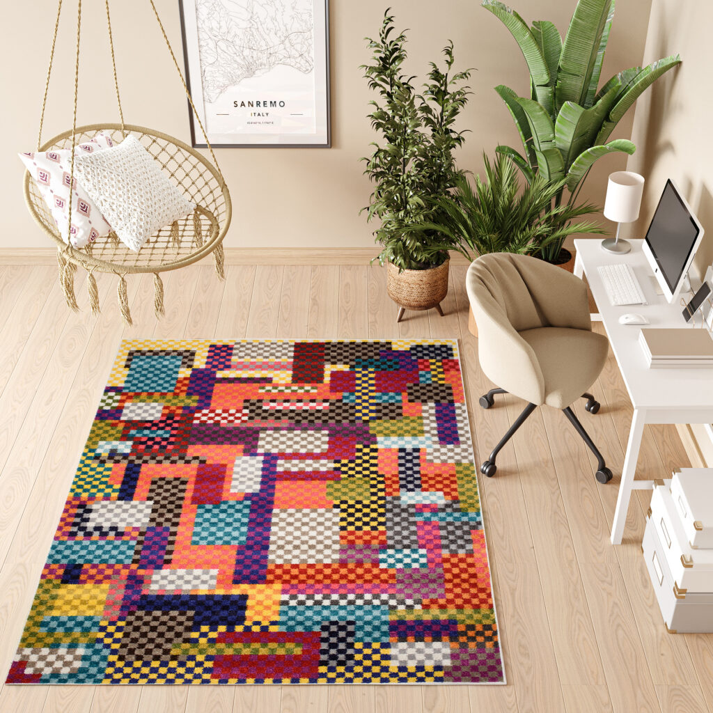 Tappeto Salsa Geometrico Multicolore