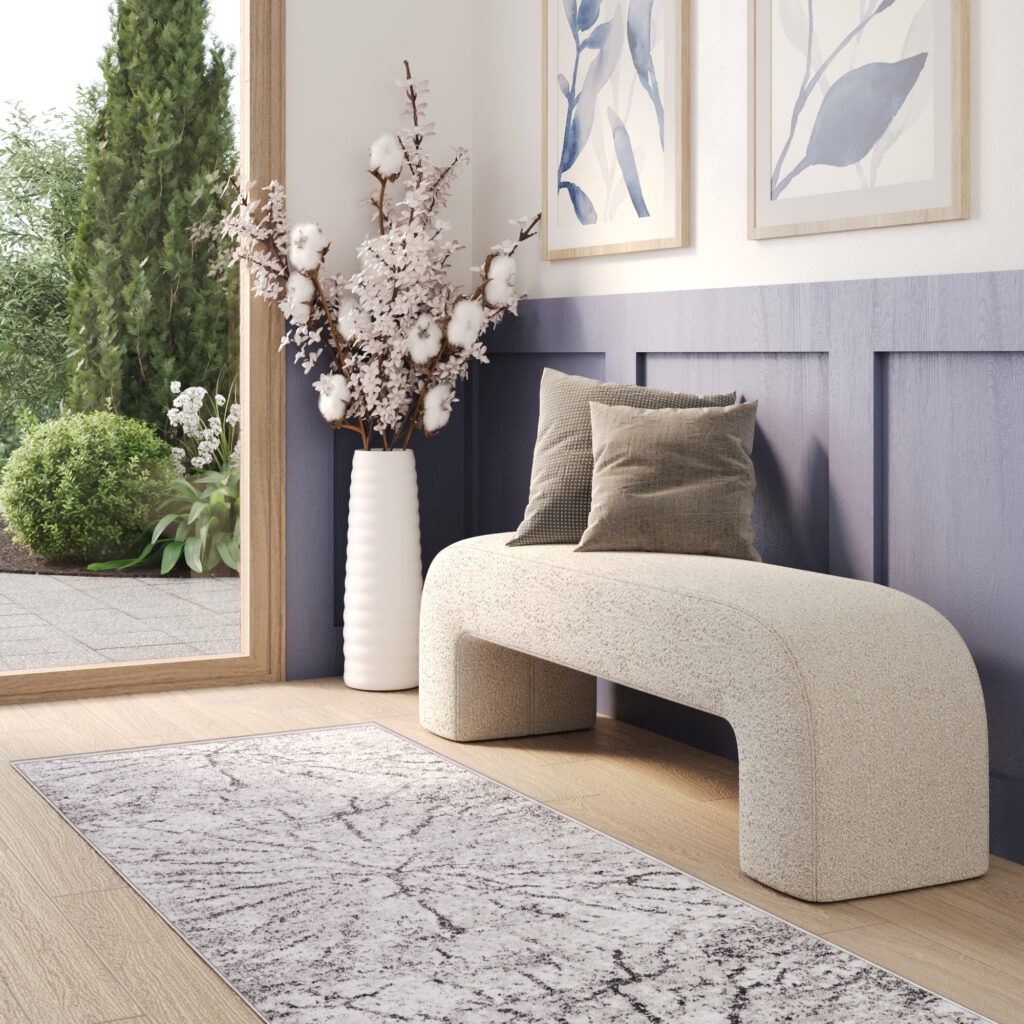 Tappeto Passatoia Sky Grigio Chiaro Moderno Legno