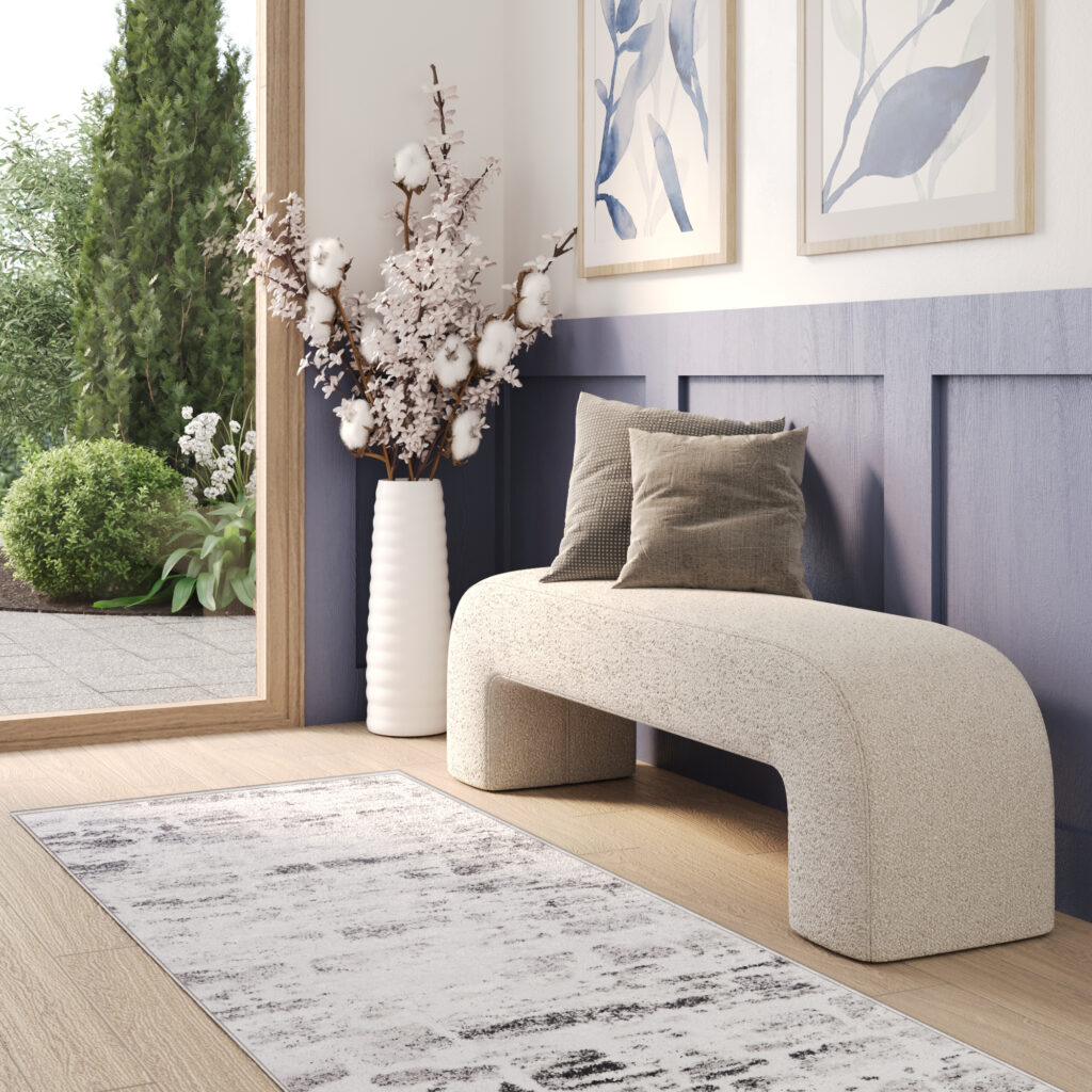 Tappeto Passatoia Sky Grigio Beige Astratto Sfumature