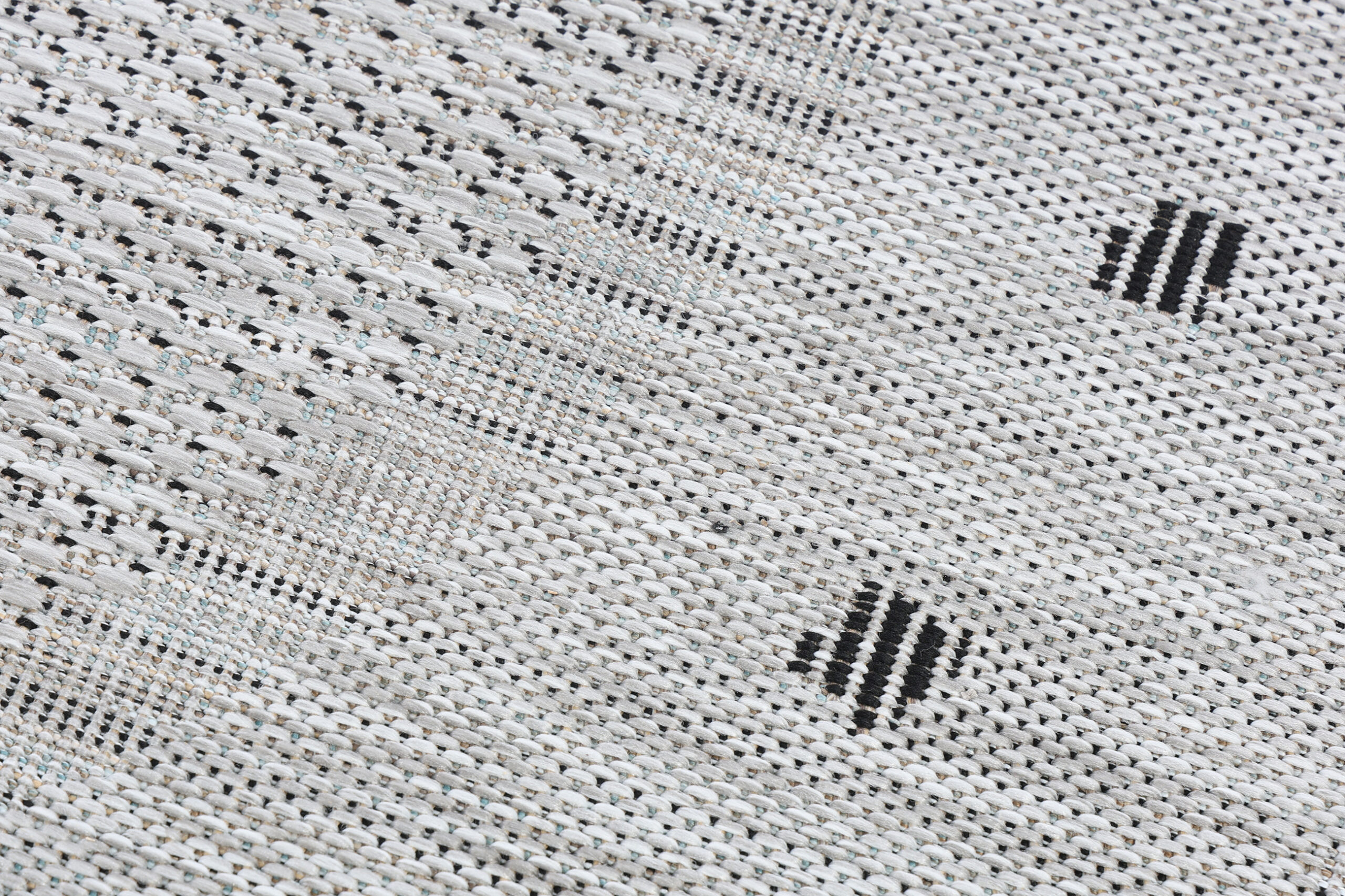 Tappeto Melissa Rotondo Grigio Nero ZigZag Indoor Outdoor