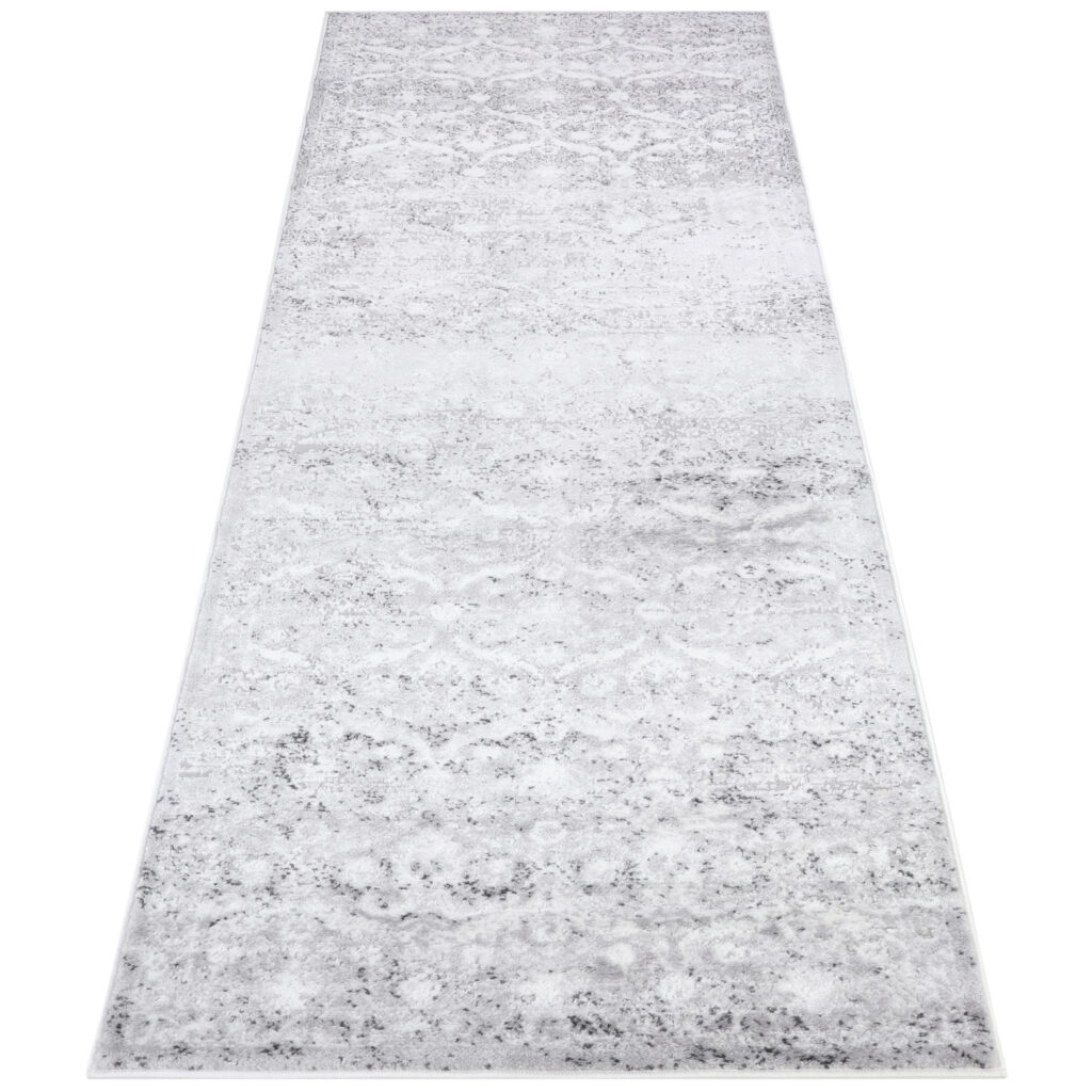 Tappeto Passatoia Sky Grigio Vintage Floreale Sfumature