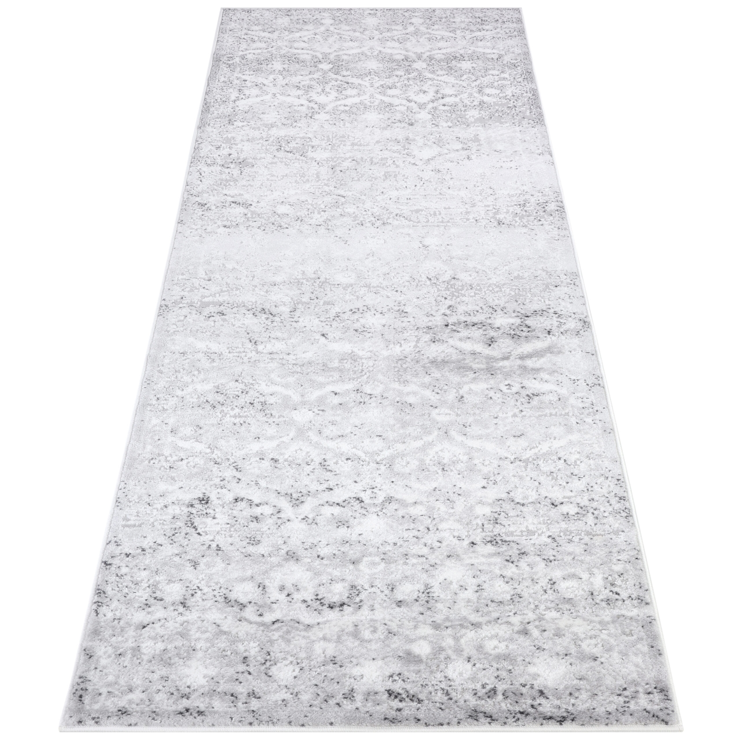 Tappeto Passatoia Sky Grigio Vintage Floreale Sfumature