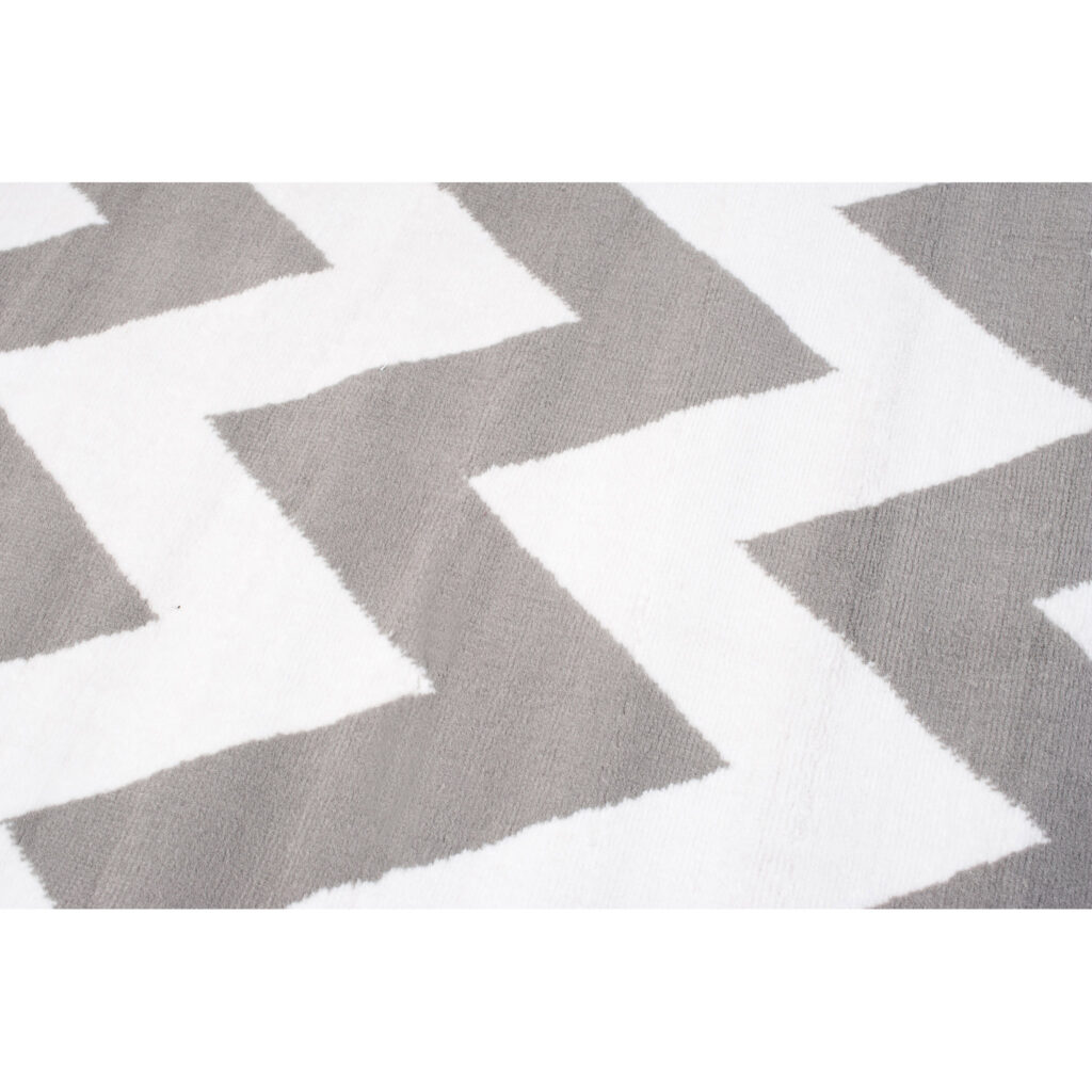 Tappeto Firet Grigio Bianco ZigZag