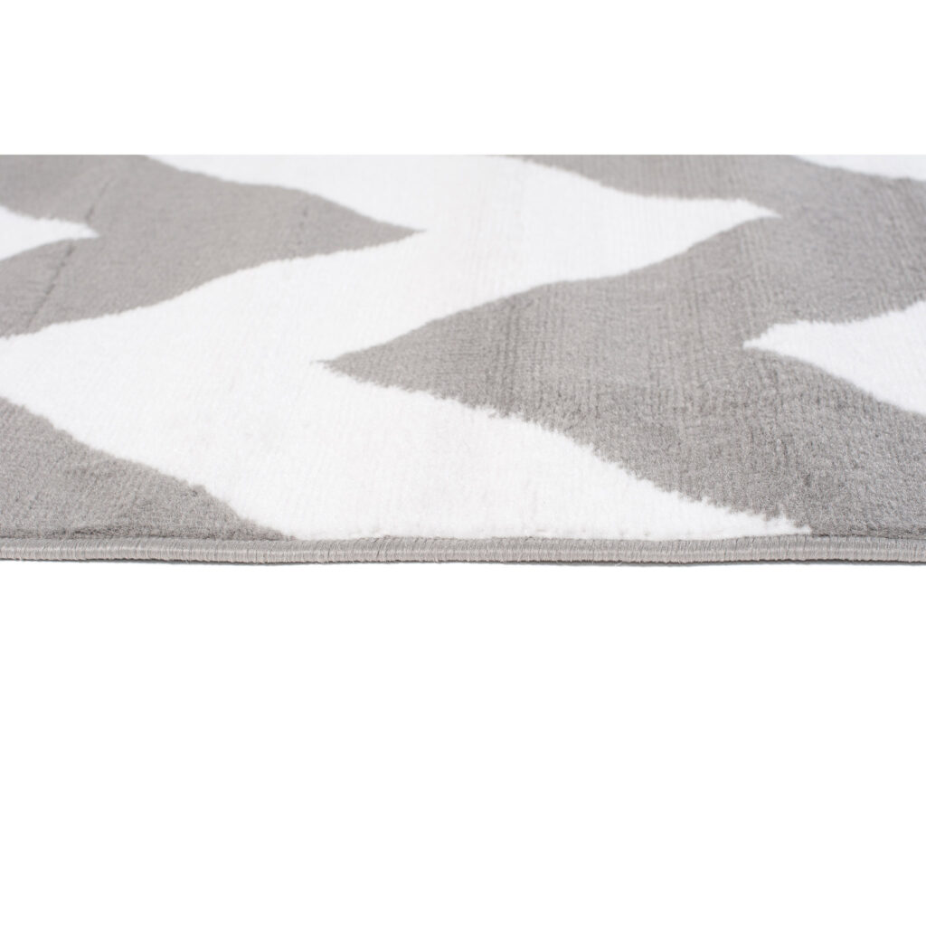 Tappeto Firet Grigio Bianco ZigZag