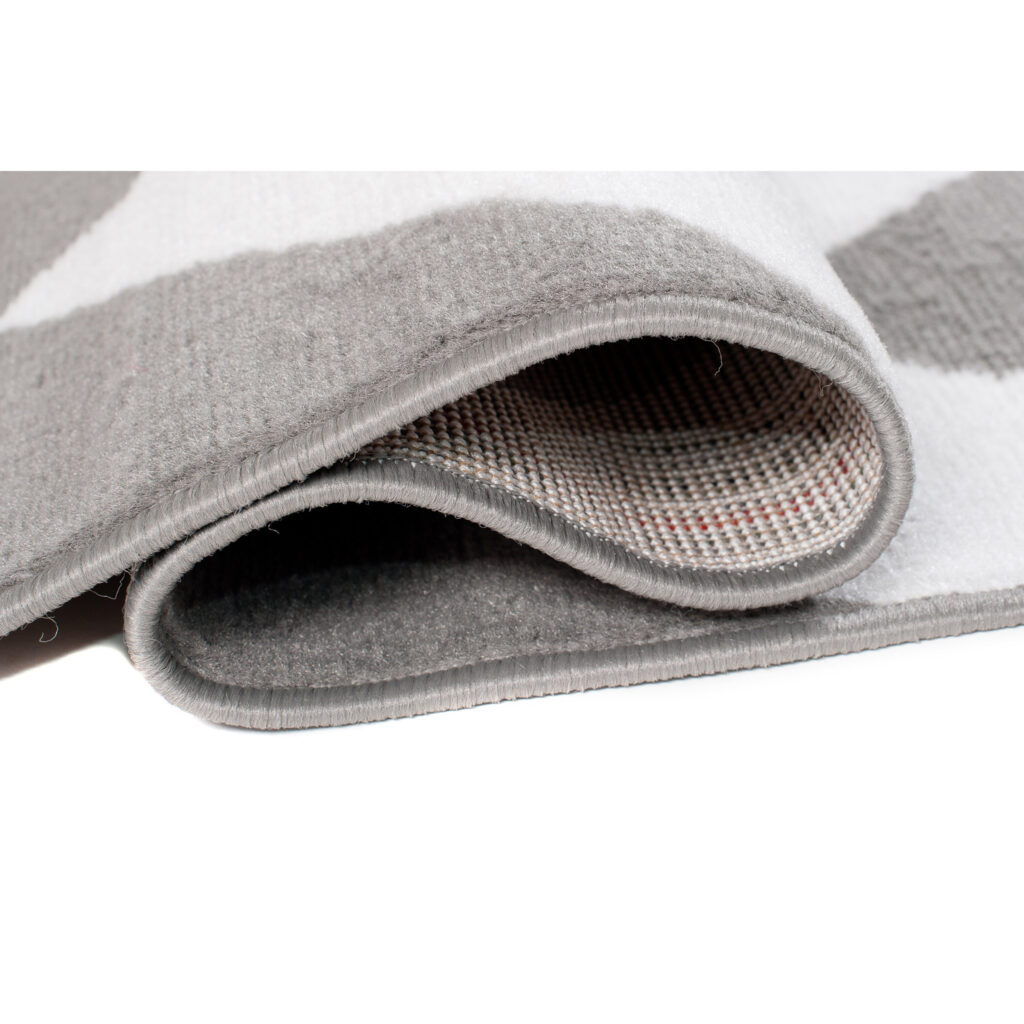 Tappeto Firet Grigio Bianco ZigZag
