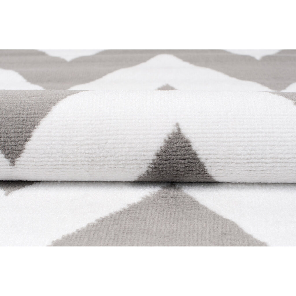 Tappeto Firet Grigio Bianco ZigZag