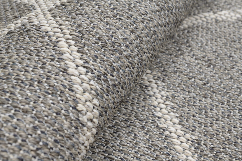 Tappeto Arruba Rotondo Moderno Grigio Quadrati Interno Esterno