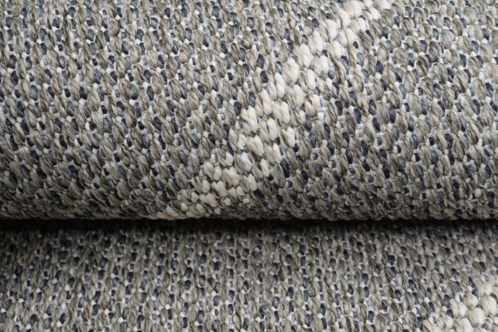 Tappeto Arruba Rotondo Moderno Grigio Quadrati Interno Esterno