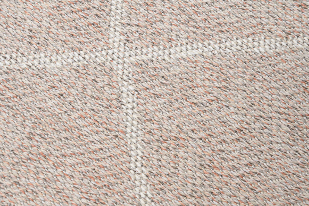 Tappeto Arruba Rotondo Moderno Taupe Quadrati Interno Esterno