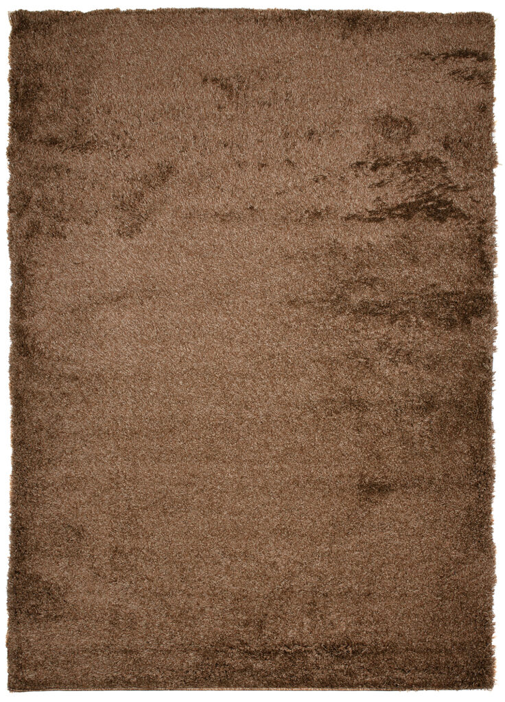 Tappeto Evra Shaggy Marrone Tinta Unita