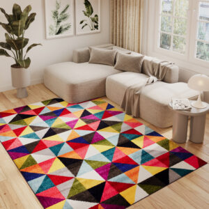 Tappeto Salsa Multicolore Triangoli