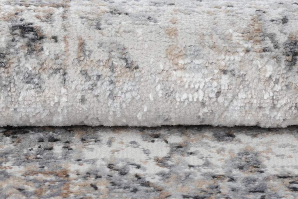 Tappeto Passatoia Valley Grigio Beige Ornamenti Cornice