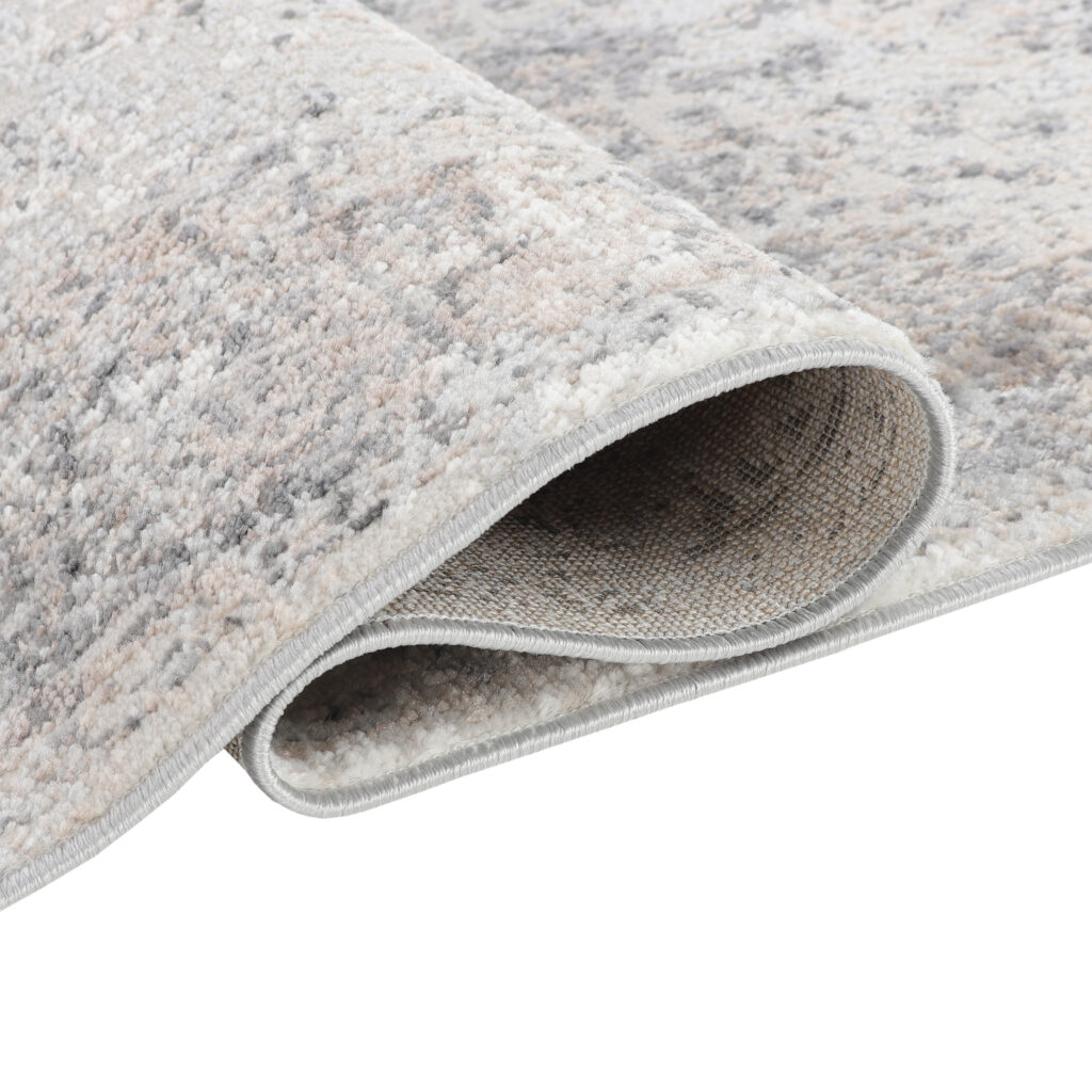 Tappeto Passatoia Valley Grigio Beige Ornamenti Cornice