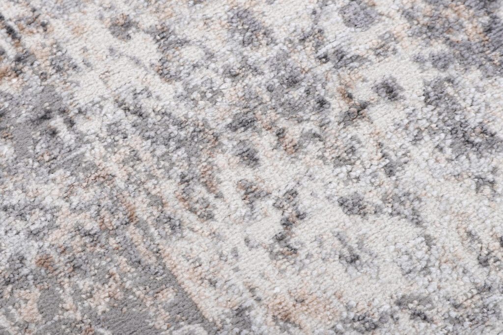 Tappeto Passatoia Valley Grigio Beige Ornamenti Cornice