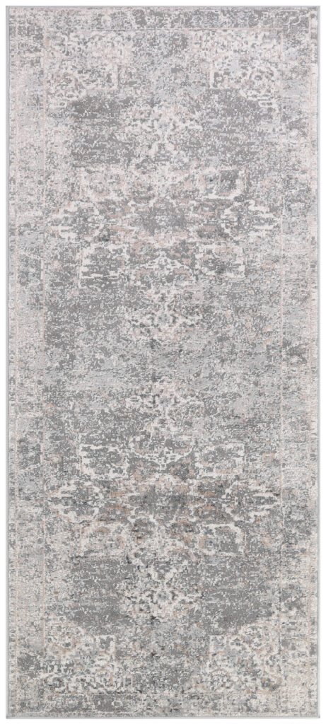 Tappeto Passatoia Valley Grigio Scuro Floreale Rosone