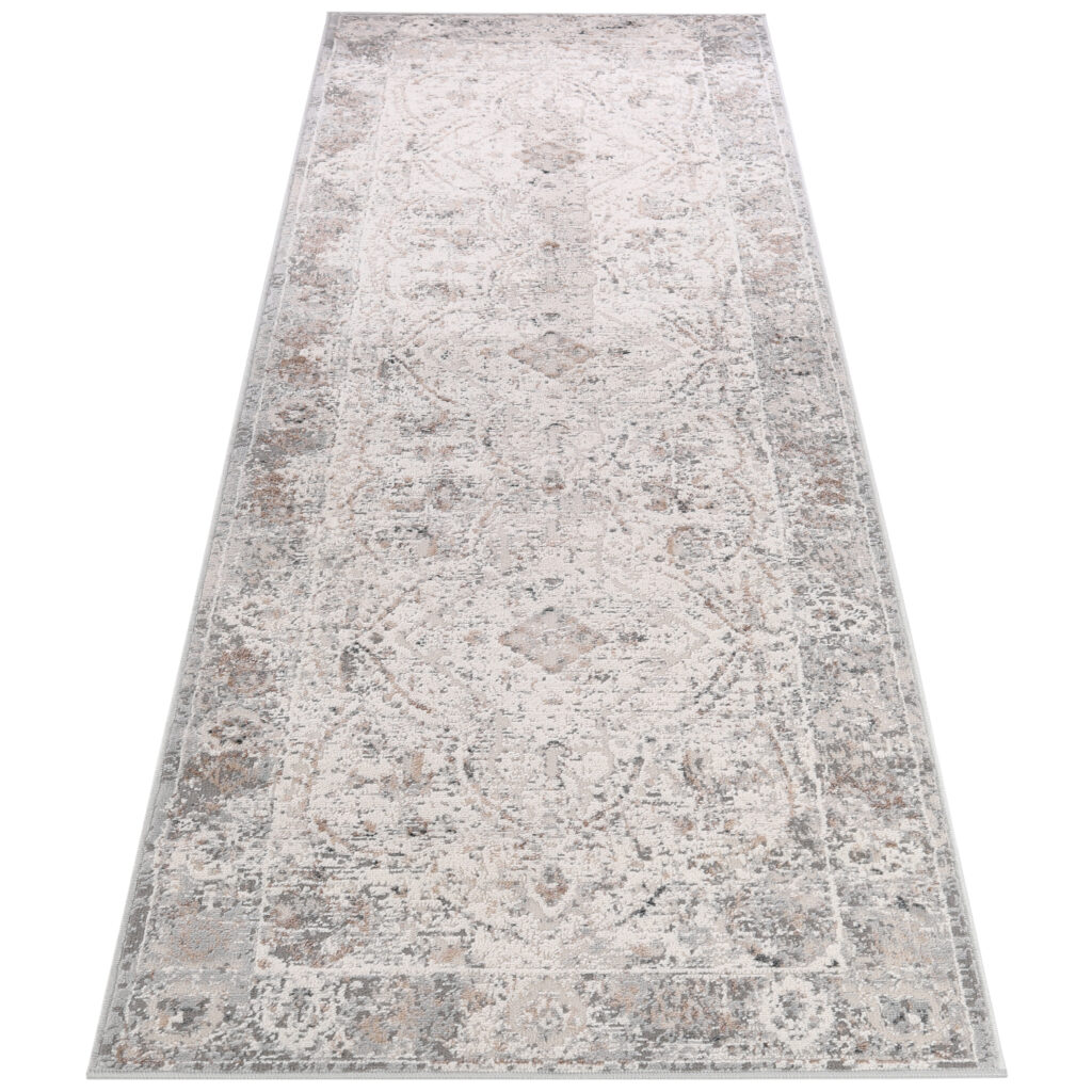 Tappeto Passatoia Valley Grigio Ornamenti Vintage