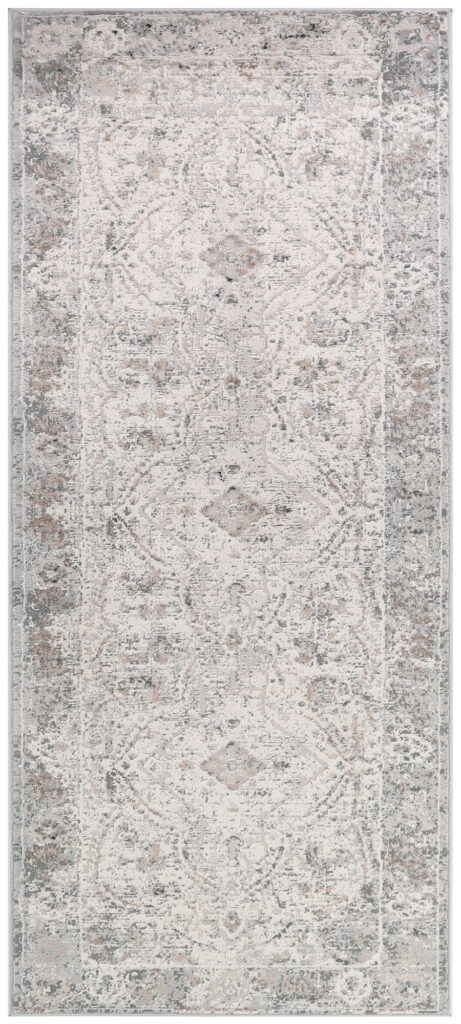 Tappeto Passatoia Valley Grigio Ornamenti Vintage