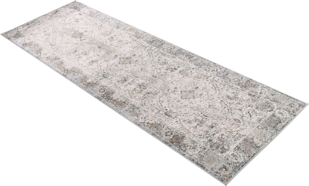 Tappeto Passatoia Valley Grigio Ornamenti Vintage