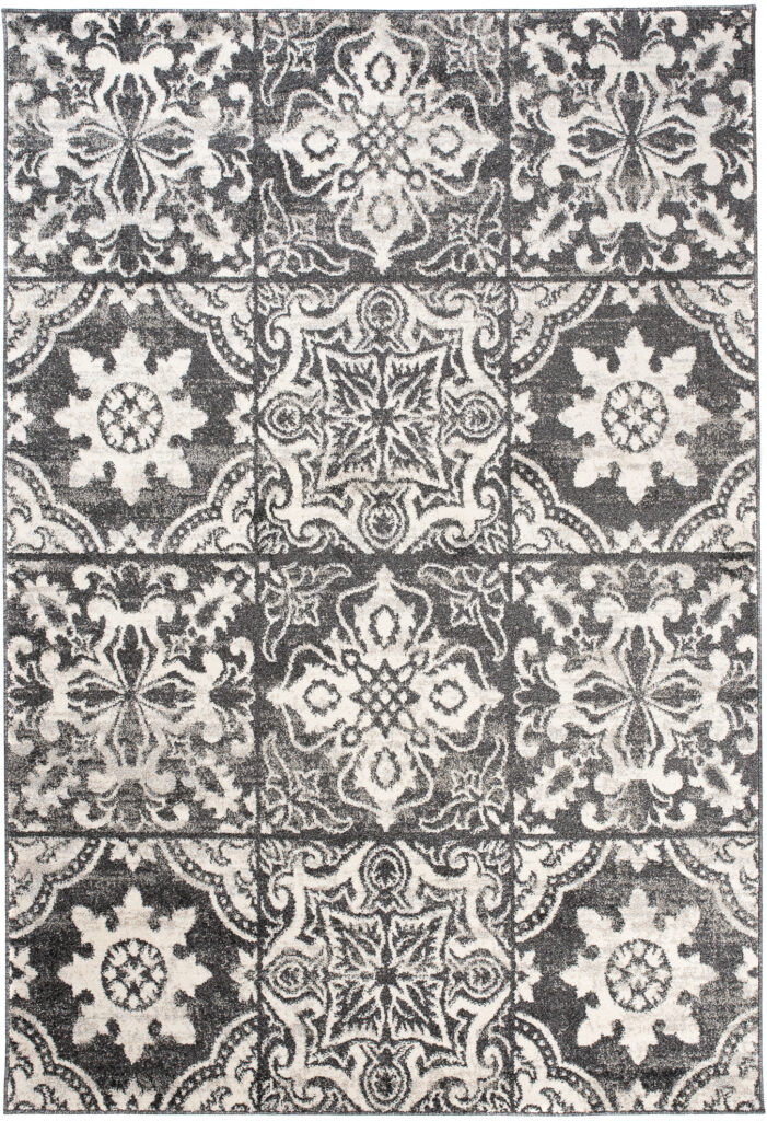 Tappeto Ethno Grigio Cream Orientale Mosaico