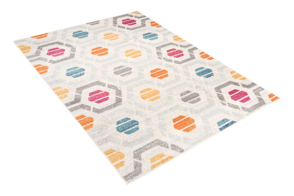 Tappeto Cosmo Moderno Grigio Multicolore Geometrico