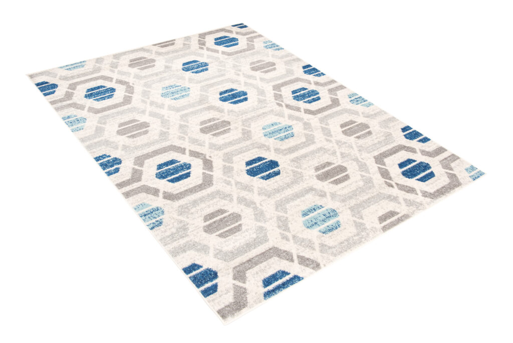 Tappeto Cosmo Moderno Grigio Blu Geometrico