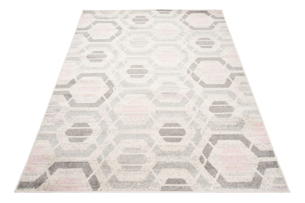 Tappeto Cosmo Moderno Grigio Rosa Geometrico