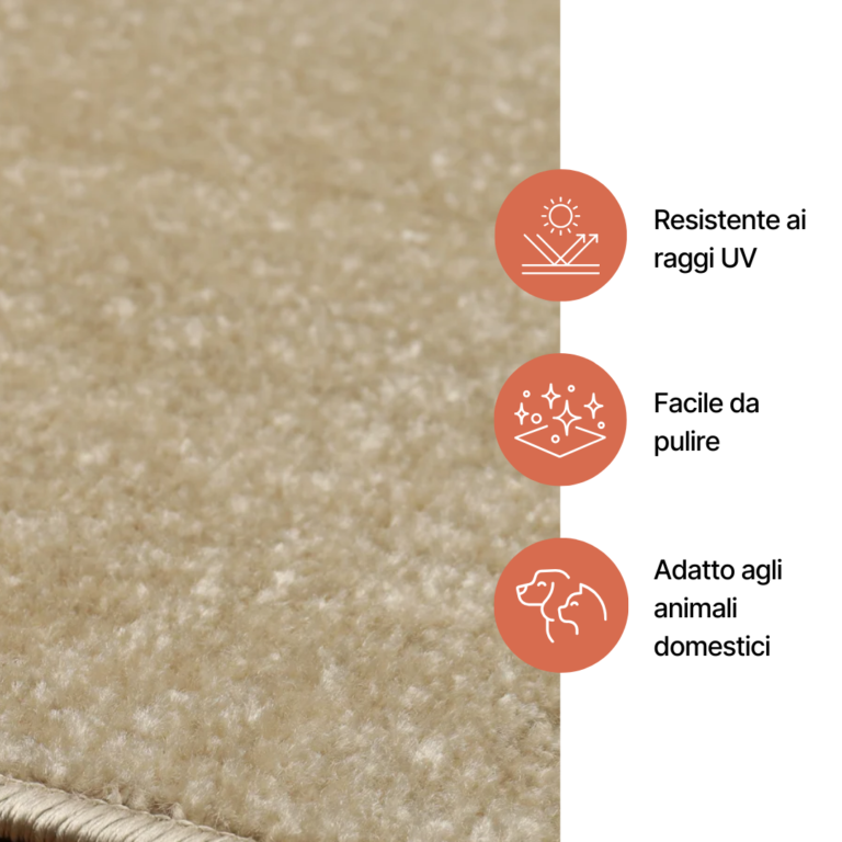 Tappeto Mono Interno Esterno Crema