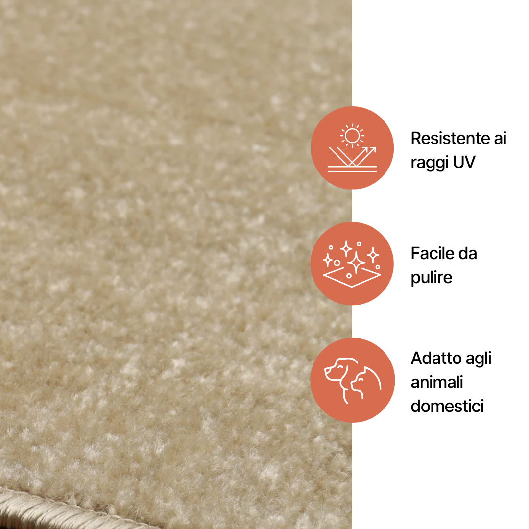 Tappeto Mono Interno Esterno Crema