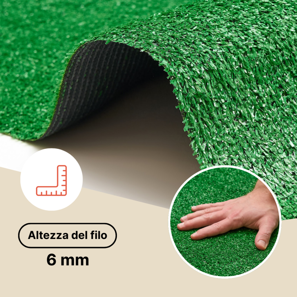 Erba Sintetica Taifo Verde 6mm