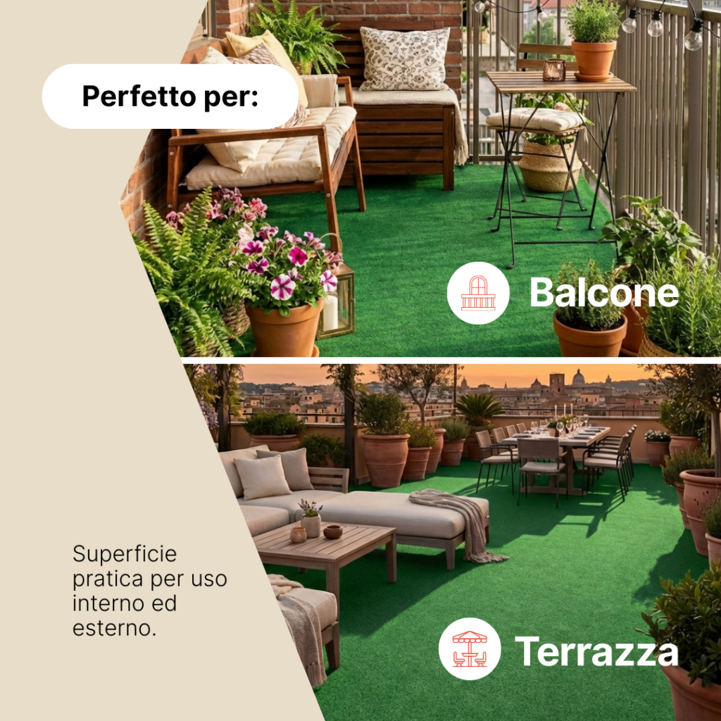 Erba Sintetica Garden Verde Chiaro 7mm